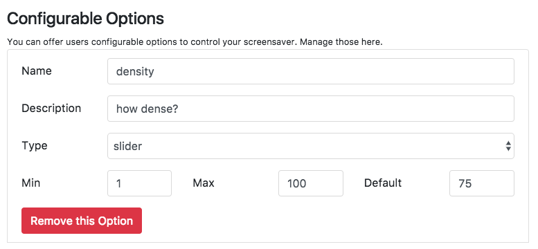 option form